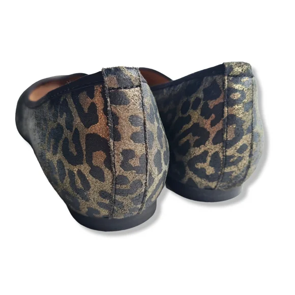 Hush Puppies Size 9 Animal Print Leather Ballet Flats Shoes - Picture 5 of 14